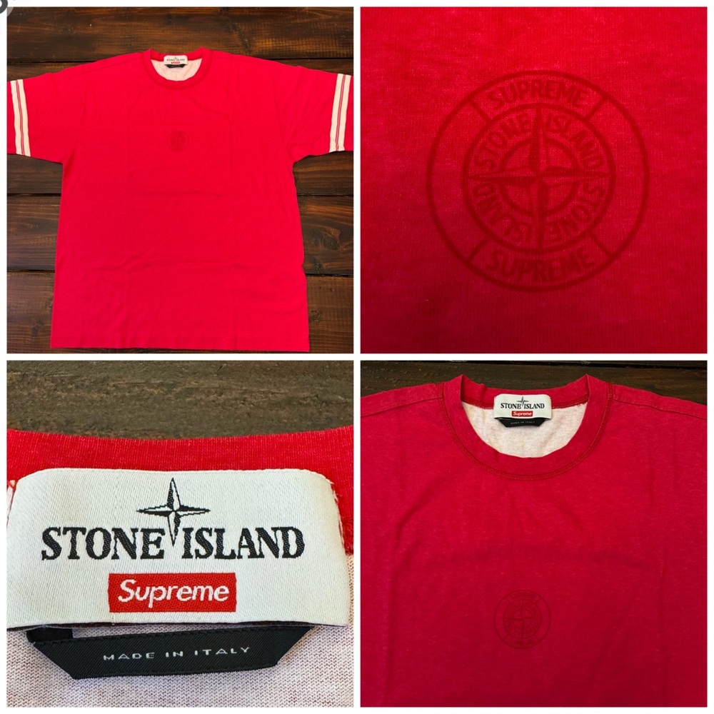 Supreme x Stone Island Magenta Tee